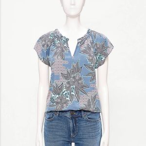 Loft Floral V-Neck Top
